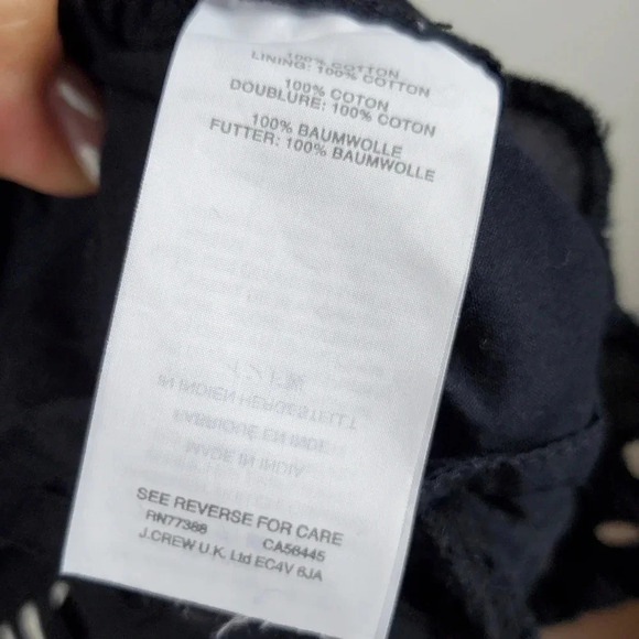 J.Crew Black Crochet Dress Size 2 Party Summer Beach Vacation - Picture 6 of 7